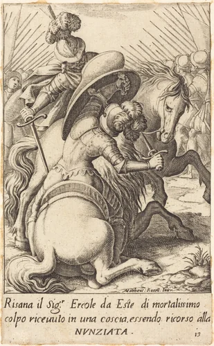 Hercule d'Este by Jacques Callot; Matteo Rosselli, print, 1619