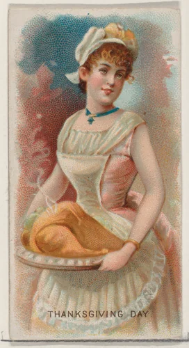 Thanksgiving Day, United States, from the Holidays series (N80) for Duke brand cigarettes by W. Duke, Sons & Co., print, 1890