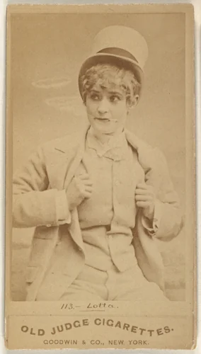 Lotta, from the Actors and Actresses series (N171) for Old Judge Cigarettes by Goodwin & Company, photograph, 1886-1890