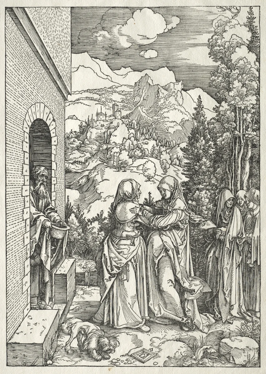 Life of the Virgin: The Visitation by Albrecht Dürer, print, 1504-1505