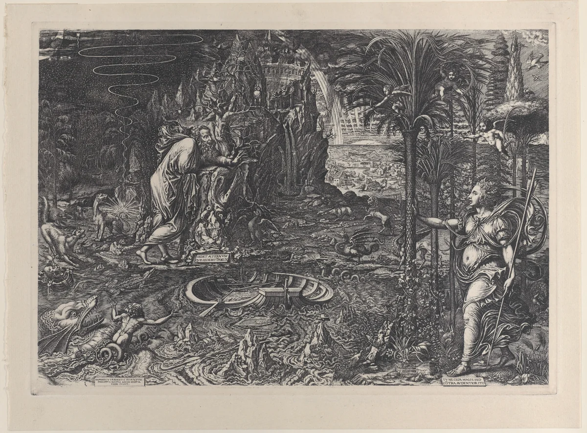 The Dream of Raphael by Giorgio Ghisi, print, 1561