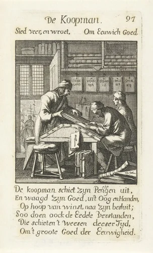 Koopman by Caspar Luyken, print, 1694