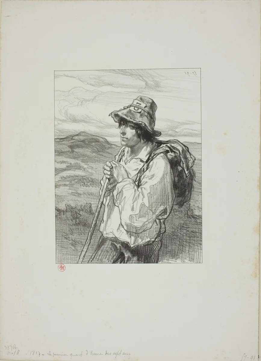 Masks and faces: The first quarter of an hour by Paul Gavarni, print, 1857-1858