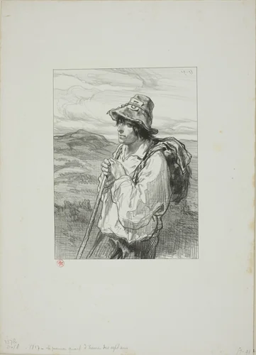 Masks and faces: The first quarter of an hour by Paul Gavarni, print, 1857-1858