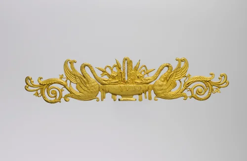 Swans and Fountain Appliqué by Henry Kellam Hancock, artwork, 1805-1835