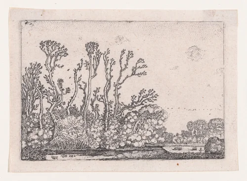 Herd of Sheep Near the Water, from Verscheyden Landtschapjes (Various Little Landscapes), Plate 8 by Willem Pietersz Buytewech, print, 1611-1621
