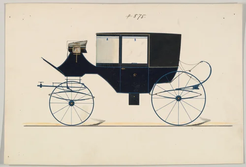 Clarence # 875 by Brewster & Co., drawing, 1850-1870
