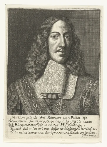 Portret van Cornelis de Witt by Samuel van Hoogstraten, print, 1648-1677