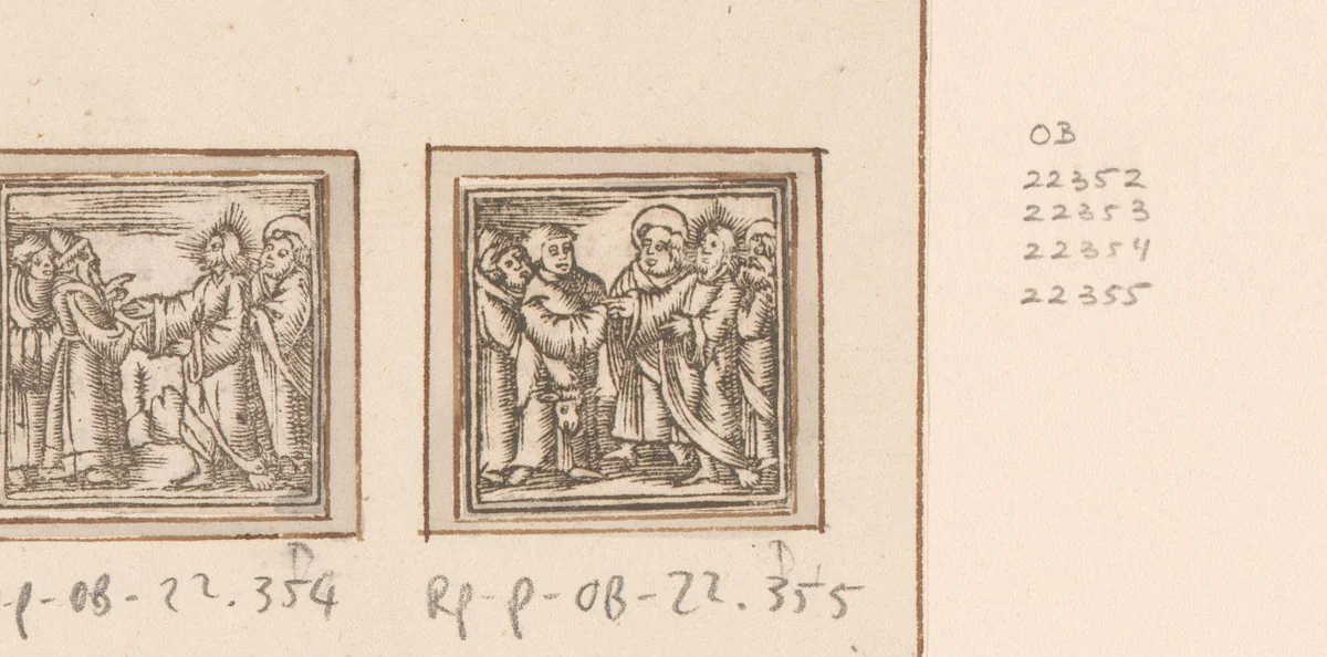 Christus sprekend met Farizeeërs by anonymous, print, 1590