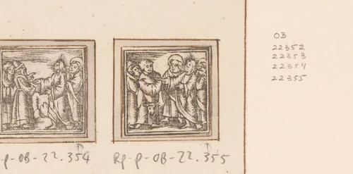 Christus sprekend met Farizeeërs by anonymous, print, 1590