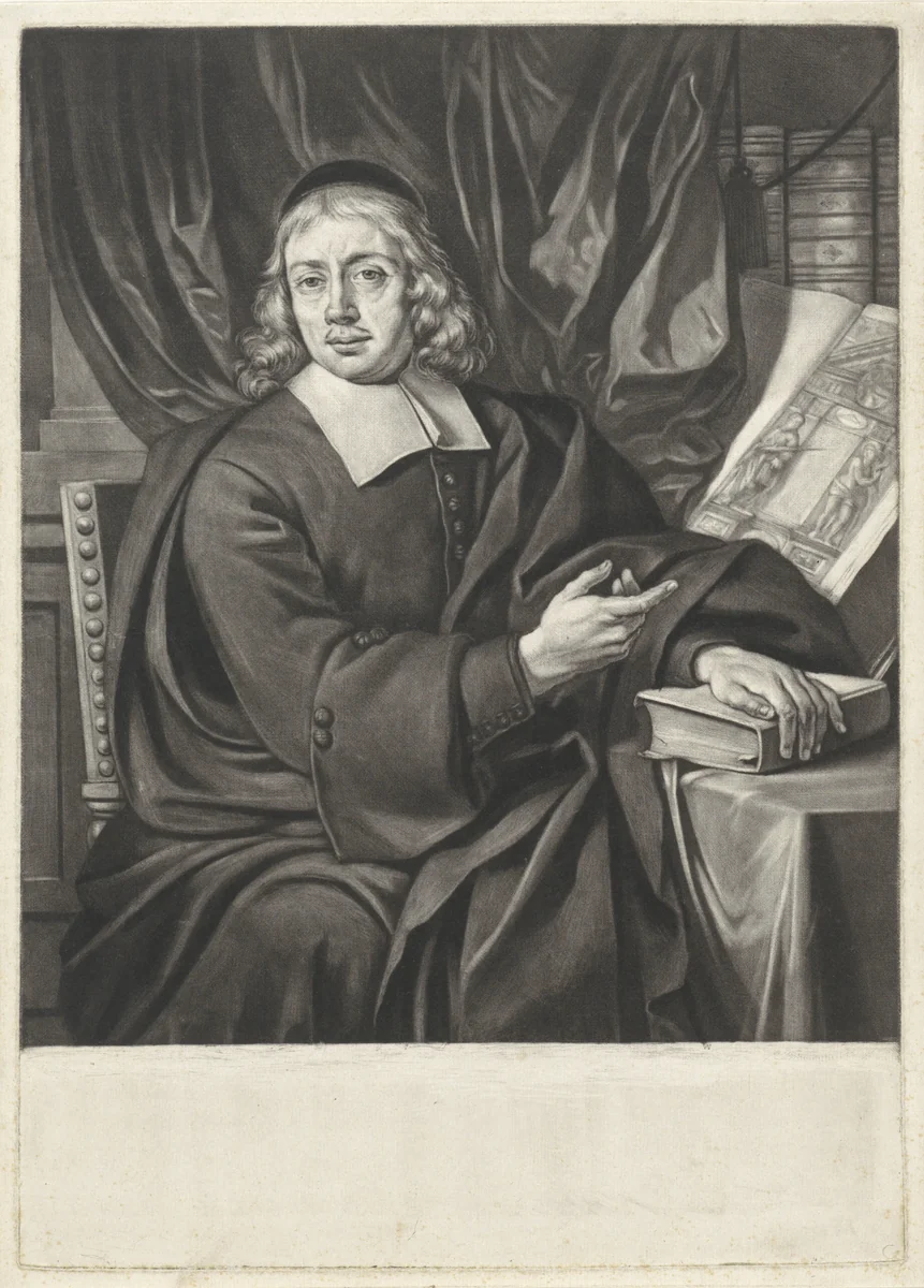 Portret van Johannes Colerus by Jacob Gole, print, 1689-1794
