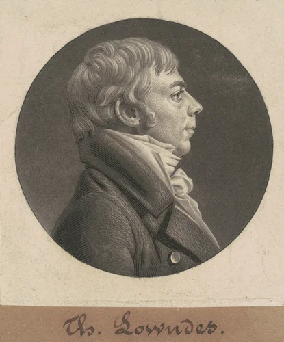 Thomas Lowndes by Charles B. J. Févret de Saint-Mémin, print, 1805