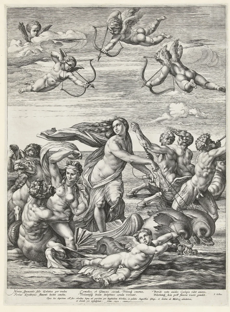 De triomf van Galatea by Unknown, print, 1592