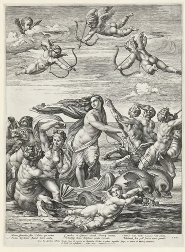 De triomf van Galatea by Unknown, print, 1592
