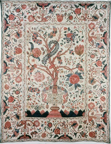 Palampore by Eastern India, textile, 1701-1800