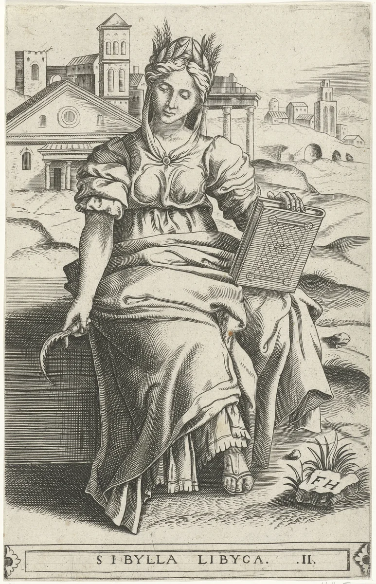 Libische Sibille by Unknown, print, 1546-1562