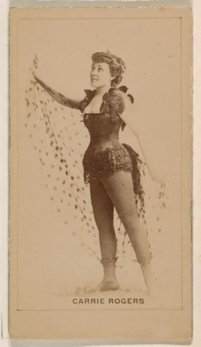 Carrie Rogers, from the Actresses series (N245) issued by Kinney Brothers to promote Sweet Caporal Cigarettes by Kinney Brothers Tobacco Company, photograph, 1890