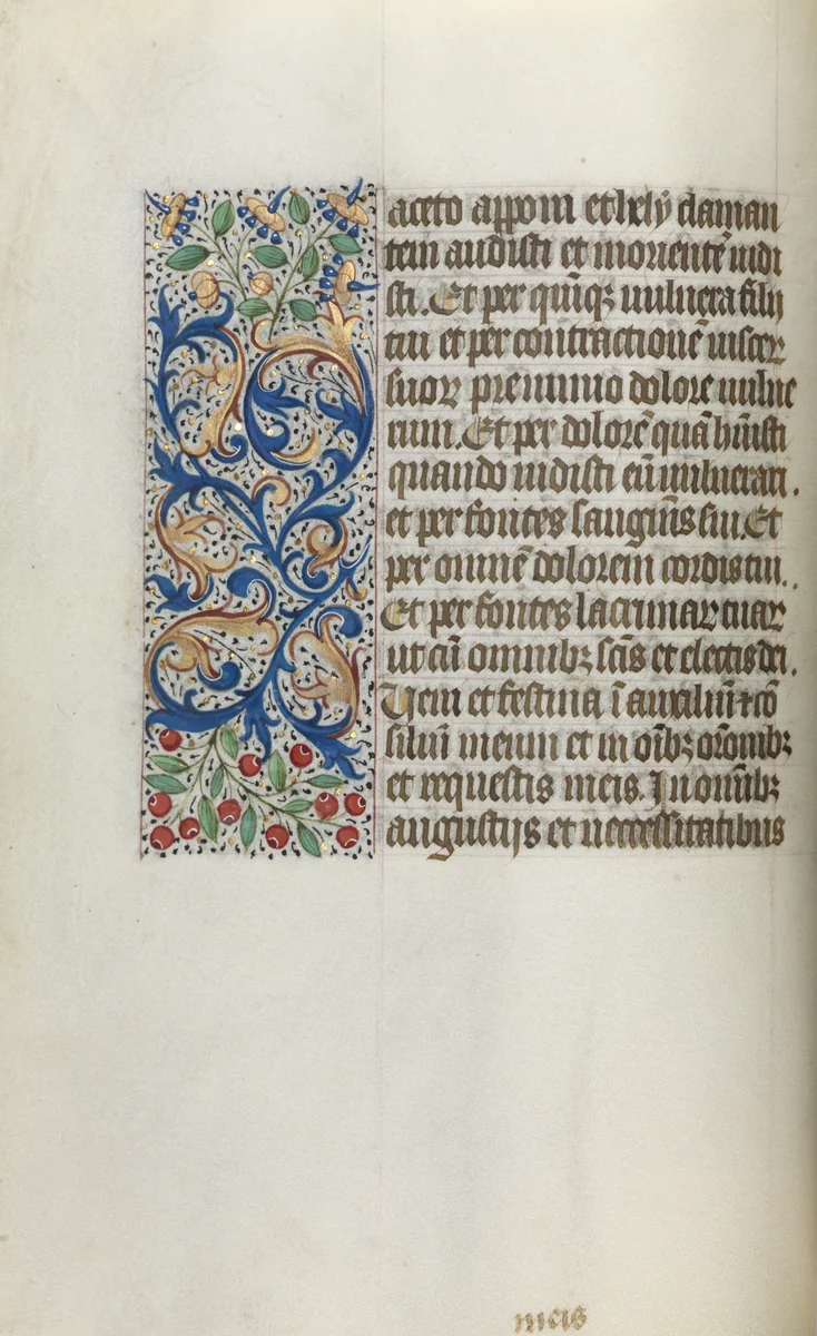 Book of Hours (Use of Rouen): fol. 20v by Master of the Geneva Latini, book, 1465-1475