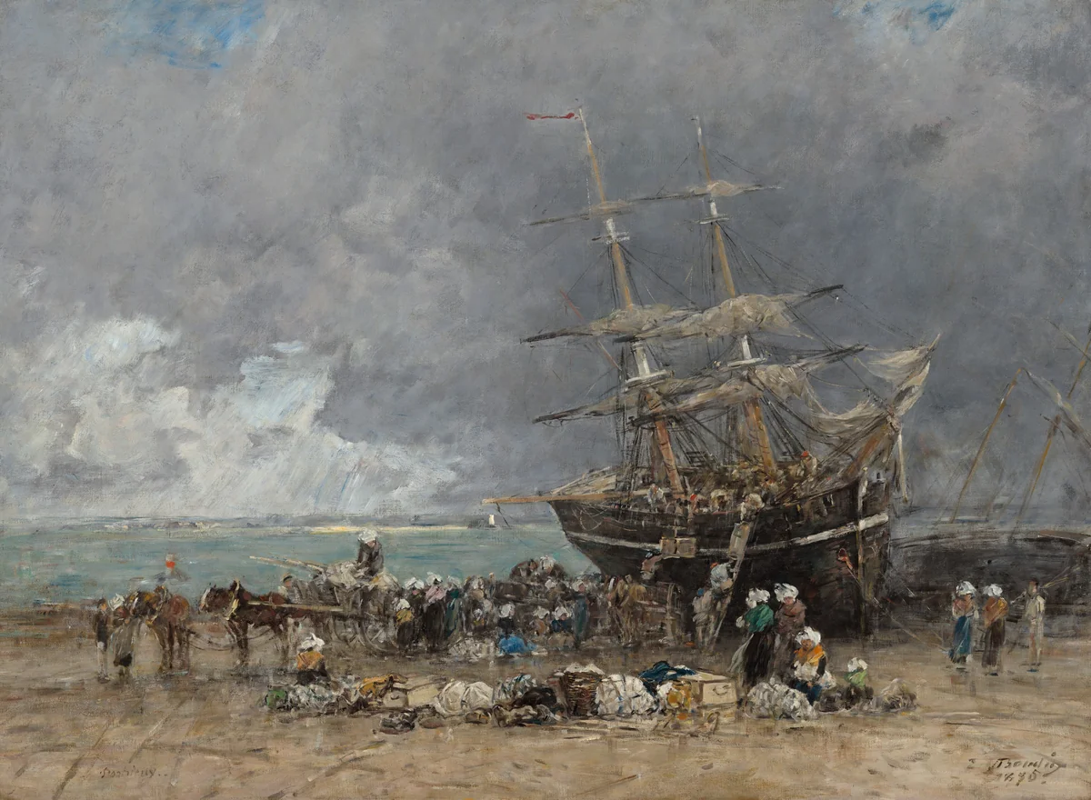 Return of the Terre-Neuvier by Eugène Boudin, painting, 1875