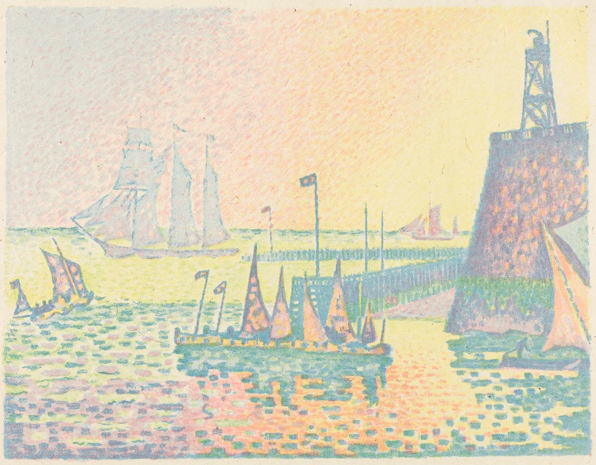 Evening (Le soir) by Paul Signac, print, 1898