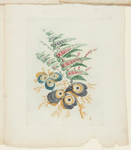 Plate, from New Suite of Notebooks of Ideal Flowers for Use by Draftsmen and Painters by Jean Baptiste Pillement, print, 1795