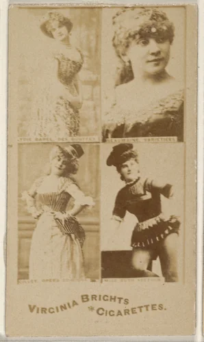Beaumaine, Variettees/ Callet, Opera Comique/ Miss Ruth Stetson, from the Actors and Actresses series (N45, Type 4) for Virginia Brights Cigarettes by Allen & Ginter, photograph, 1885-1891