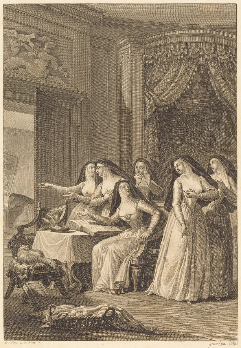 Soeur Jeanne by Charles Monnet, print, 1744-1802