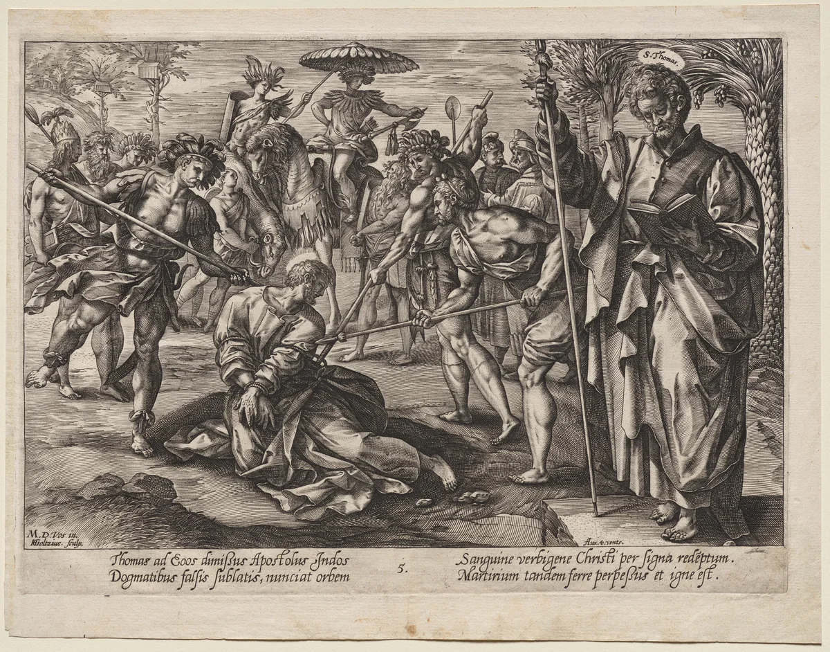 St. Thomas by Hendrick Goltzius, print, 1573-1583