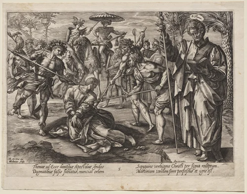 St. Thomas by Hendrick Goltzius, print, 1573-1583
