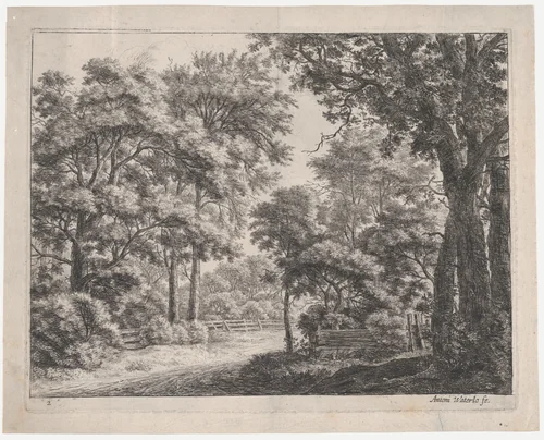 The Trimmed Groves by Anthonie Waterloo, print, 1620-1690