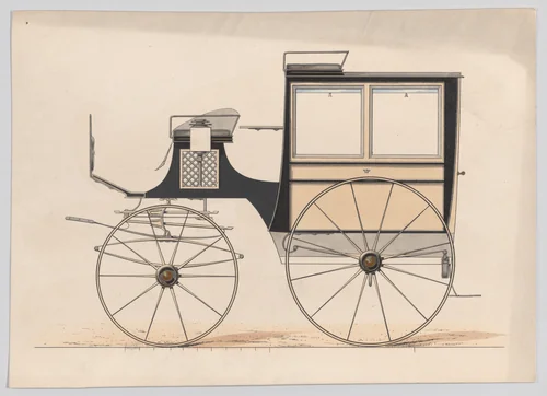 Design for Open Bus or Private Omnibus by anonymous, print, 1875-1885