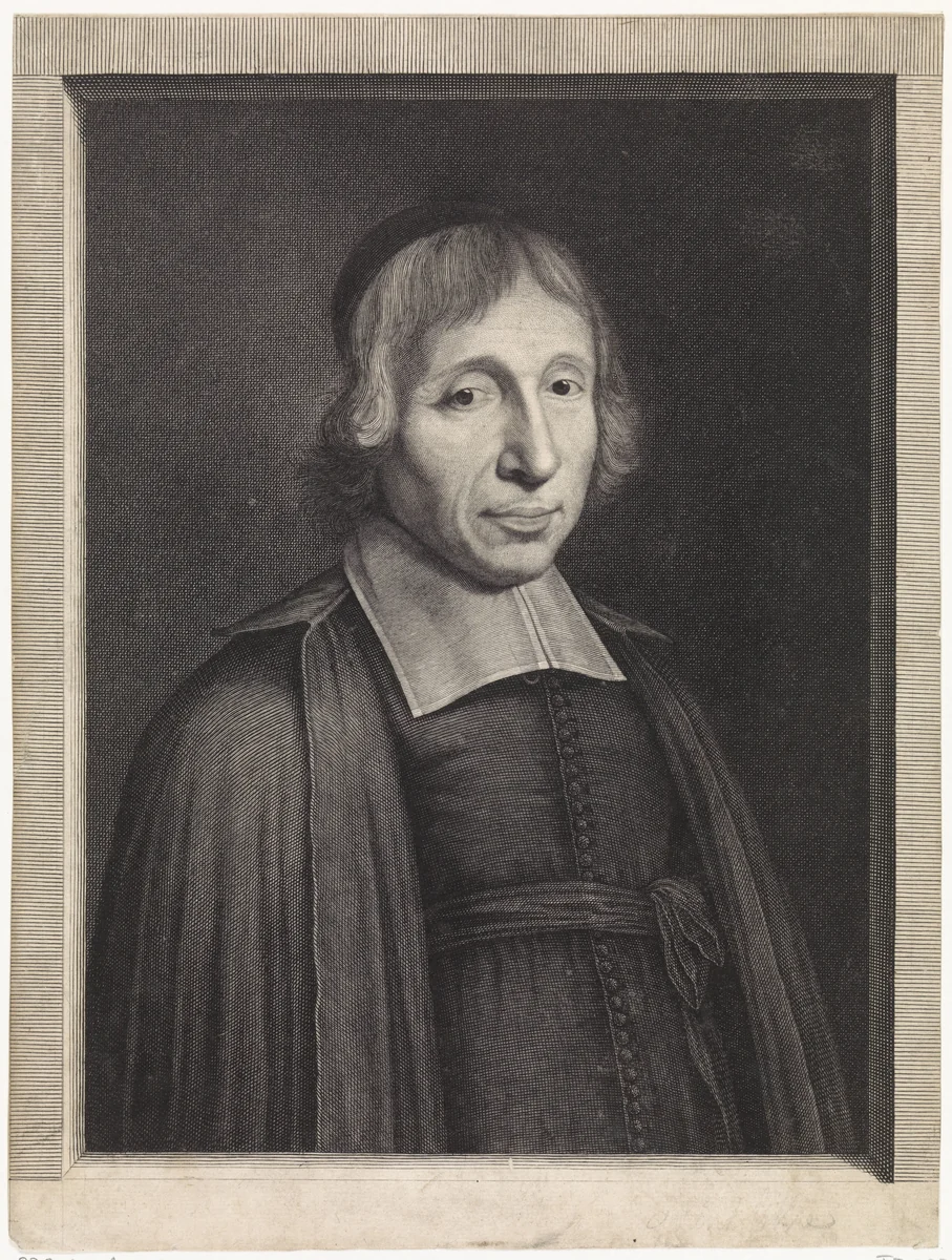 Portret van de priester Louis-Isaac Lemaistre de Sacy by Pieter van Schuppen, print, 1684-1696
