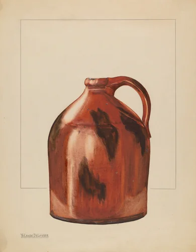 Jug by Yolande Delasser, index of american design, 1936