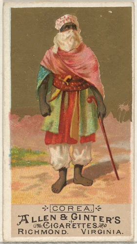 Korea, from the Natives in Costume series (N16) for Allen & Ginter Cigarettes Brands by Allen & Ginter, print, 1886
