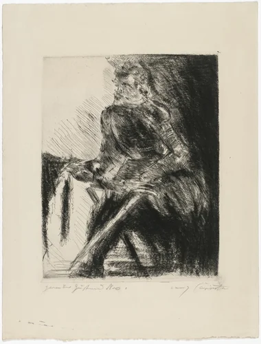 Rudolf Rittner as Florian Geyer (Rudolf Rittner als Florian Geyer) for the portfolio Compositions (Kompositionen) by Lovis Corinth, print, 1921