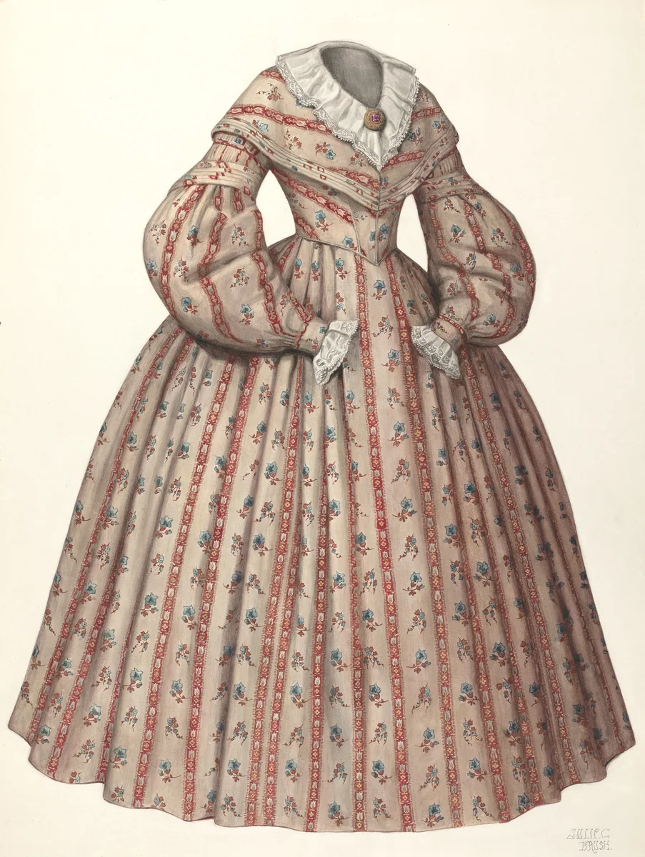 Dress by Julie C. Brush, index of american design, 1935-1942