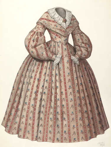 Dress by Julie C. Brush, index of american design, 1935-1942