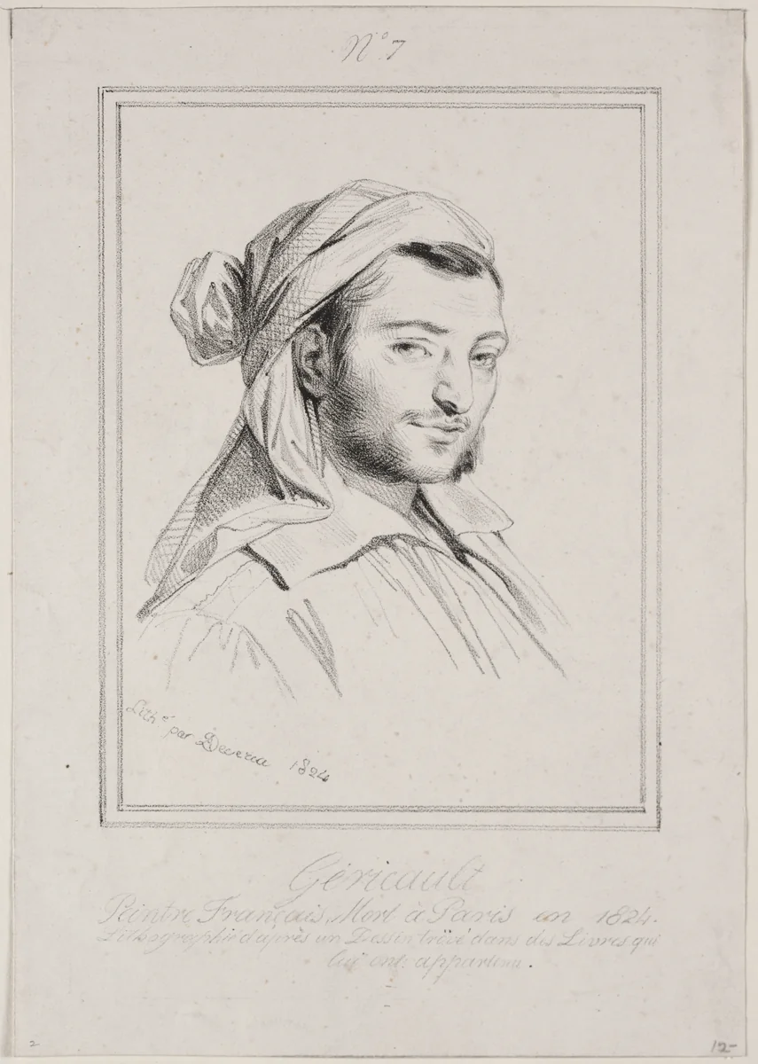 Théodore Géricault by Achille Devéria, print, 1824