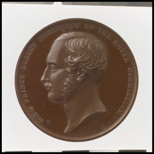 Prince Albert, President of the Royal Commission for the Great Exhibition by William Wyon, metalwork, 1851