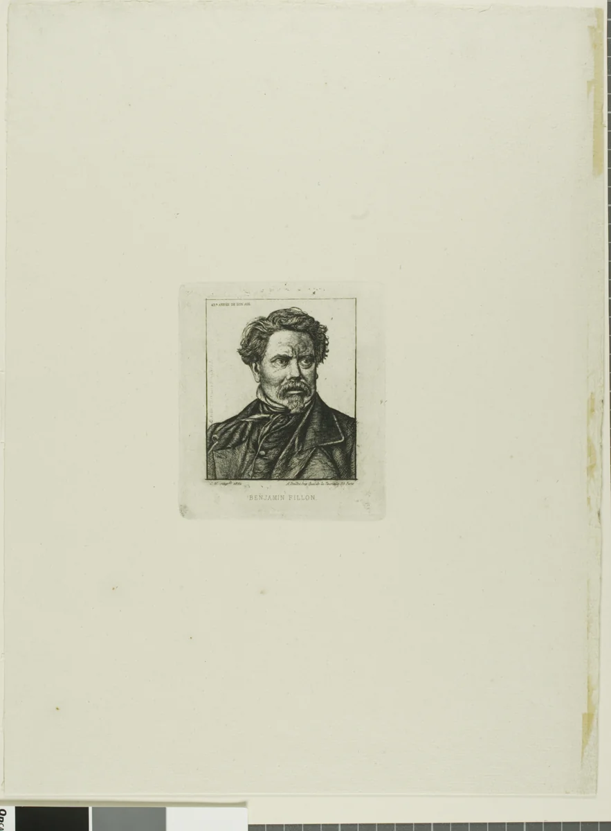 Benjamin Fillon, homme de lettres by Charles Meryon, print, 1862
