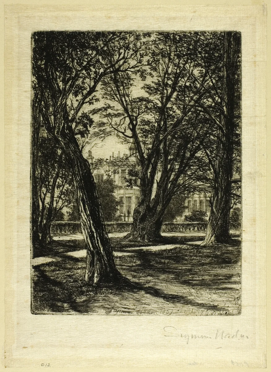 Kensington Gardens, No. I (small plate) by Francis Seymour-Haden, print, 1859