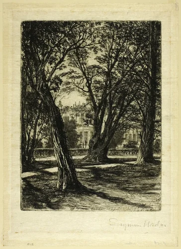 Kensington Gardens, No. I (small plate) by Francis Seymour-Haden, print, 1859
