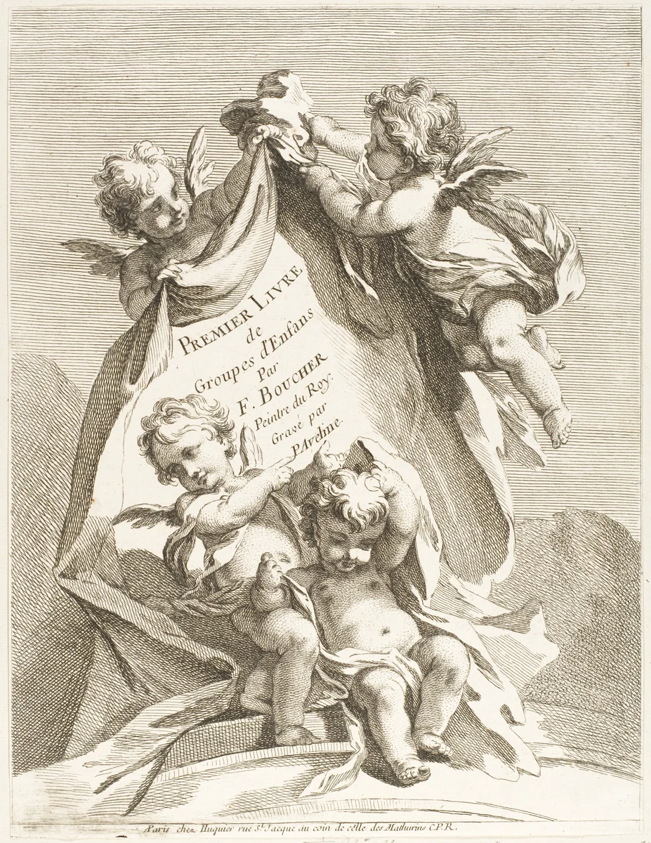 Frontispiece by Pierre Alexandre Aveline, print, 1727-1760