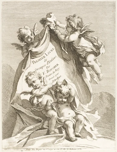 Frontispiece by Pierre Alexandre Aveline, print, 1727-1760