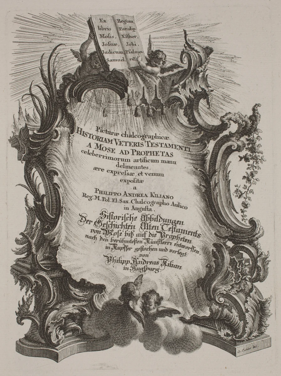 Picturae Chalcographicae Historiam Veteris et Novi Testamenti by Philipp Andreas Kilian, volume, 1758