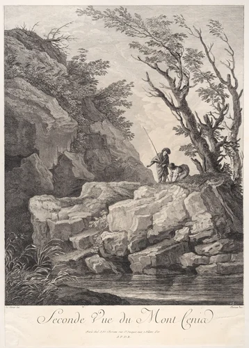 Second View of Mount Cenia by Joseph Vernet, print, 1745-1755