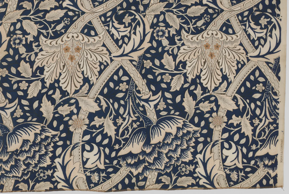 Flower Pattern Printed Fabric (no. 23586) by William Morris, design