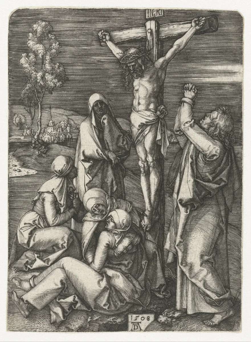 De kruisiging by Unknown, print, 1508