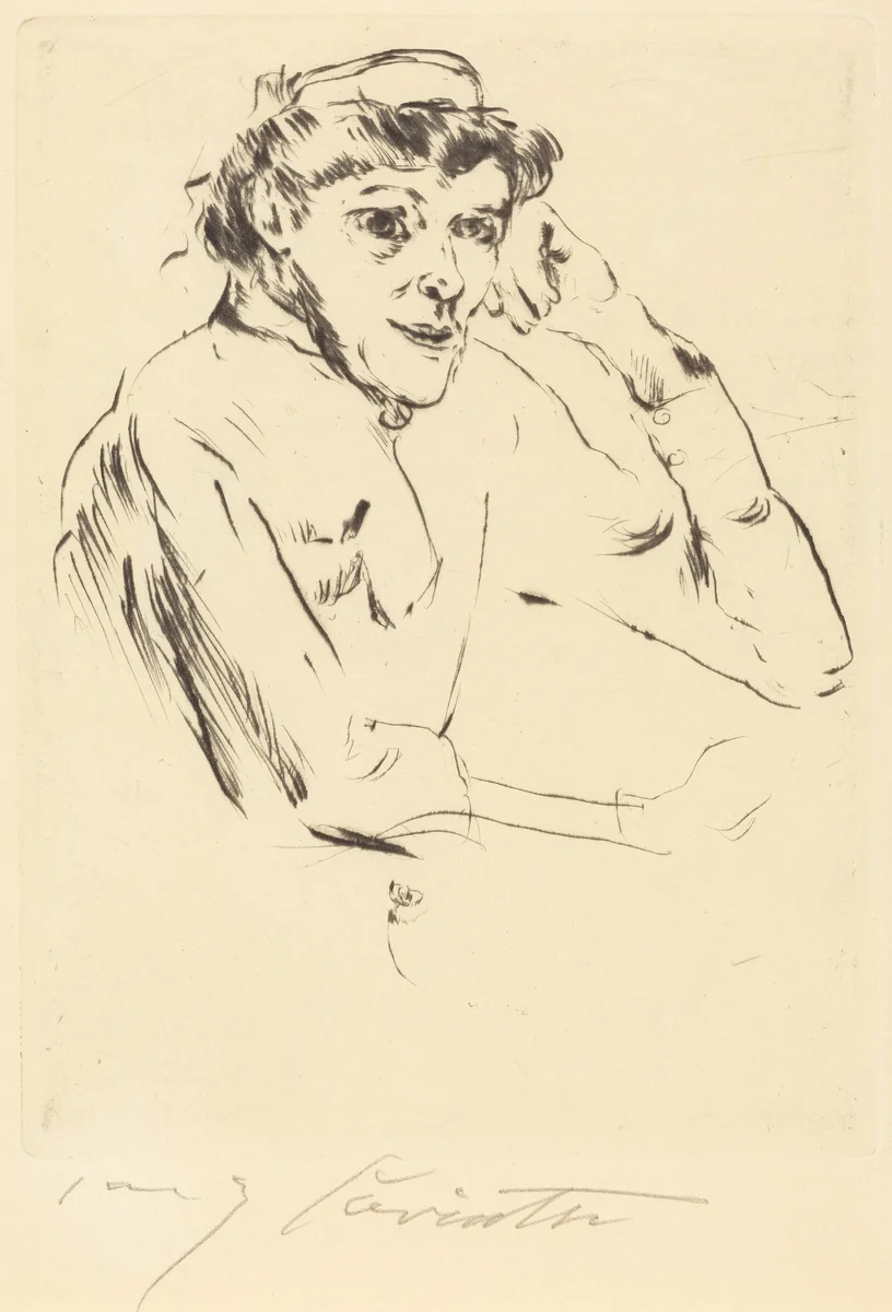 Pflegerin (Nurse) by Lovis Corinth, print, 1914