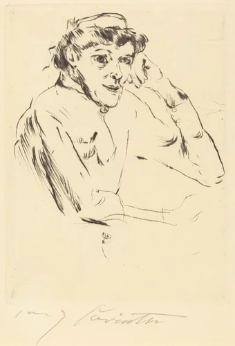 Pflegerin (Nurse) by Lovis Corinth, print, 1914